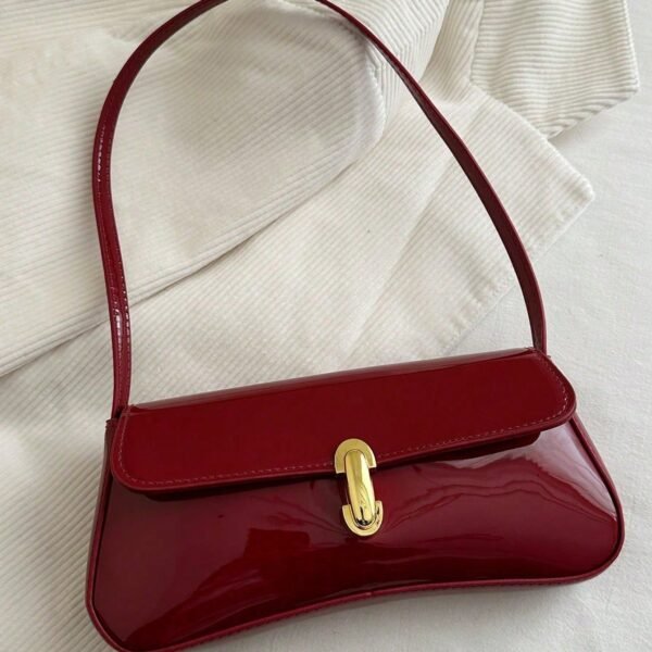 1pc Vintage Faux Oiled Leather Shoulder Crossbody Bag, Suitable For Dates, Outings, Parties, Banquets