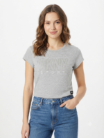 DKNY Women's Sport Boxy Cropped Rhinestone Logo T-Shirt - Image 6