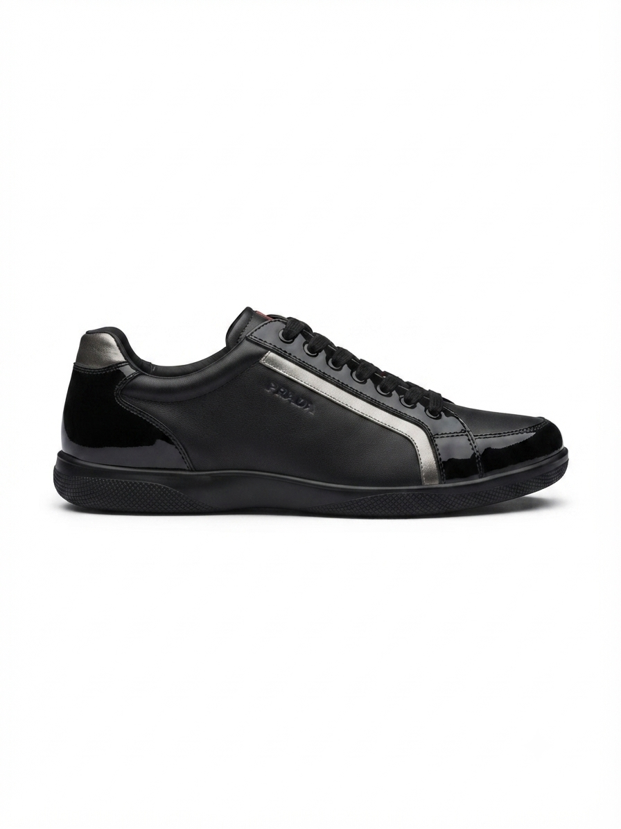 Prada Men's Leather Sneakers – Black