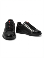 Prada Men's Leather Sneakers – Black - Image 4
