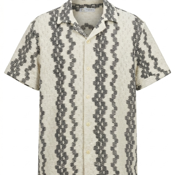 Zara Textured Short-Sleeve Shirt