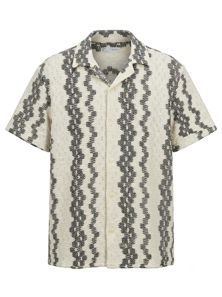 Zara Textured Short-Sleeve Shirt