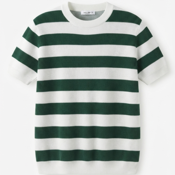 Knitted striped T-shirt