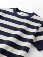 Knitted striped T-shirt - Image 10