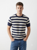 Knitted striped T-shirt - Image 8