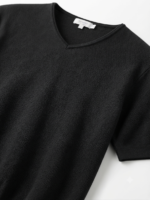 Textured Knit V-Neck T-Shirt - Image 3