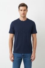 HUGO Navy Blue T-Shirt - Image 3