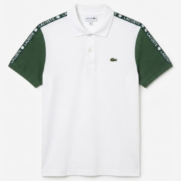 Lacoste Polo — White & Green