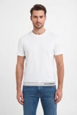 Emporio Armani White Crew Neck T-Shirt - Image 2