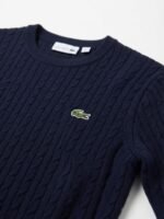 Lacoste Braided Wool Round-Neck Sweater - Image 8