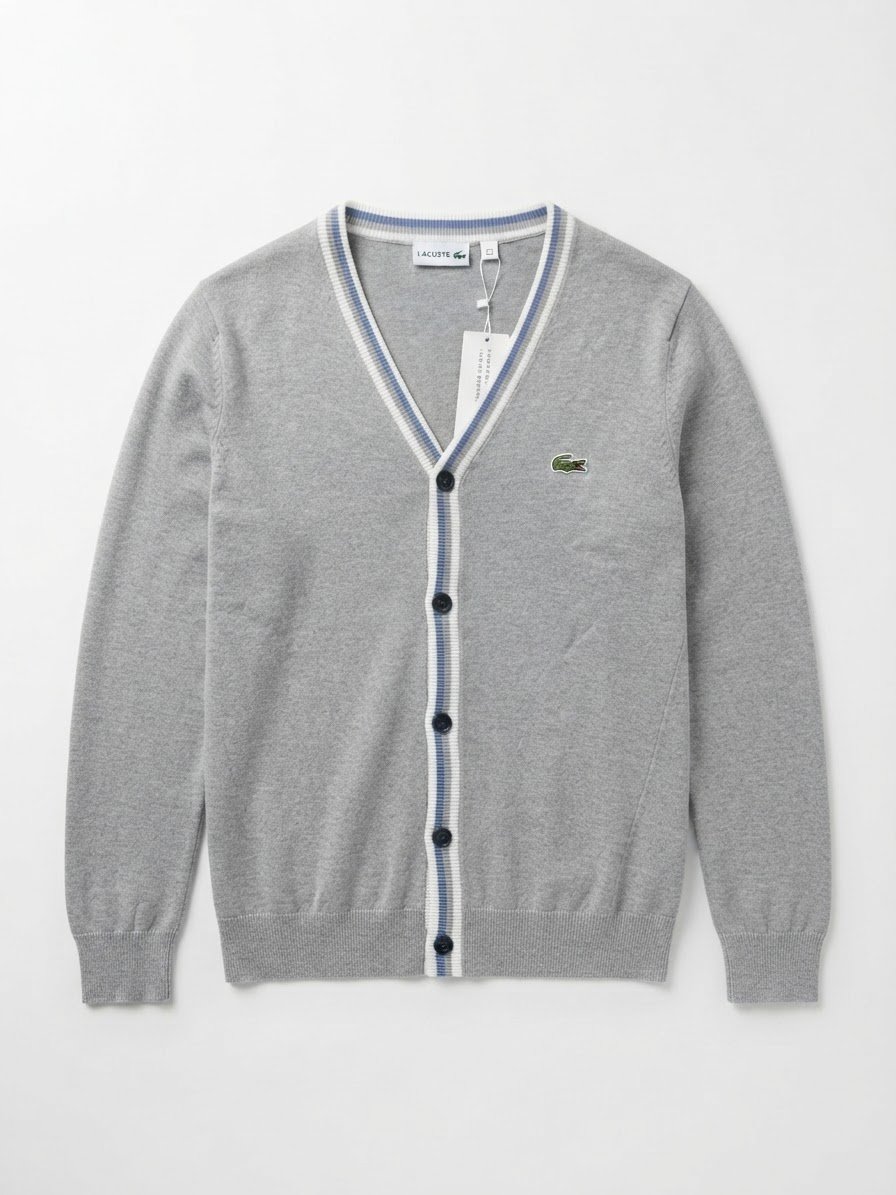 IMG_4925 Lacoste Light Wool Button-Up Cardigan - Image 1