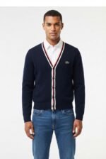 Lacoste Light Wool Button-Up Cardigan - Image 9