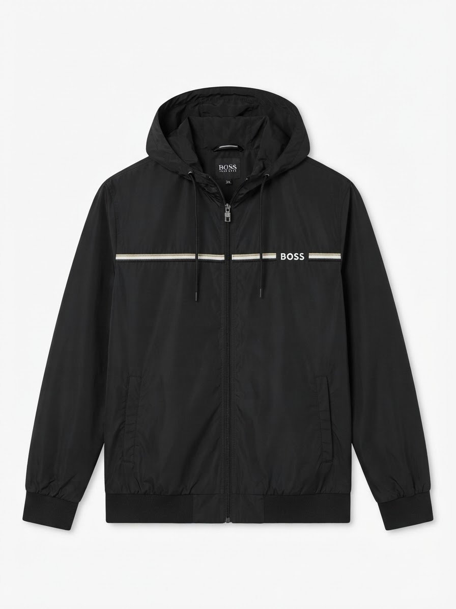 BOSS Men's Lightweight Hooded Waterproof Jacket