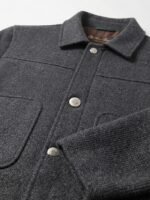 Loro Piana Men’s Herringbone Cashmere-Wool Bomber Jacket - Image 5