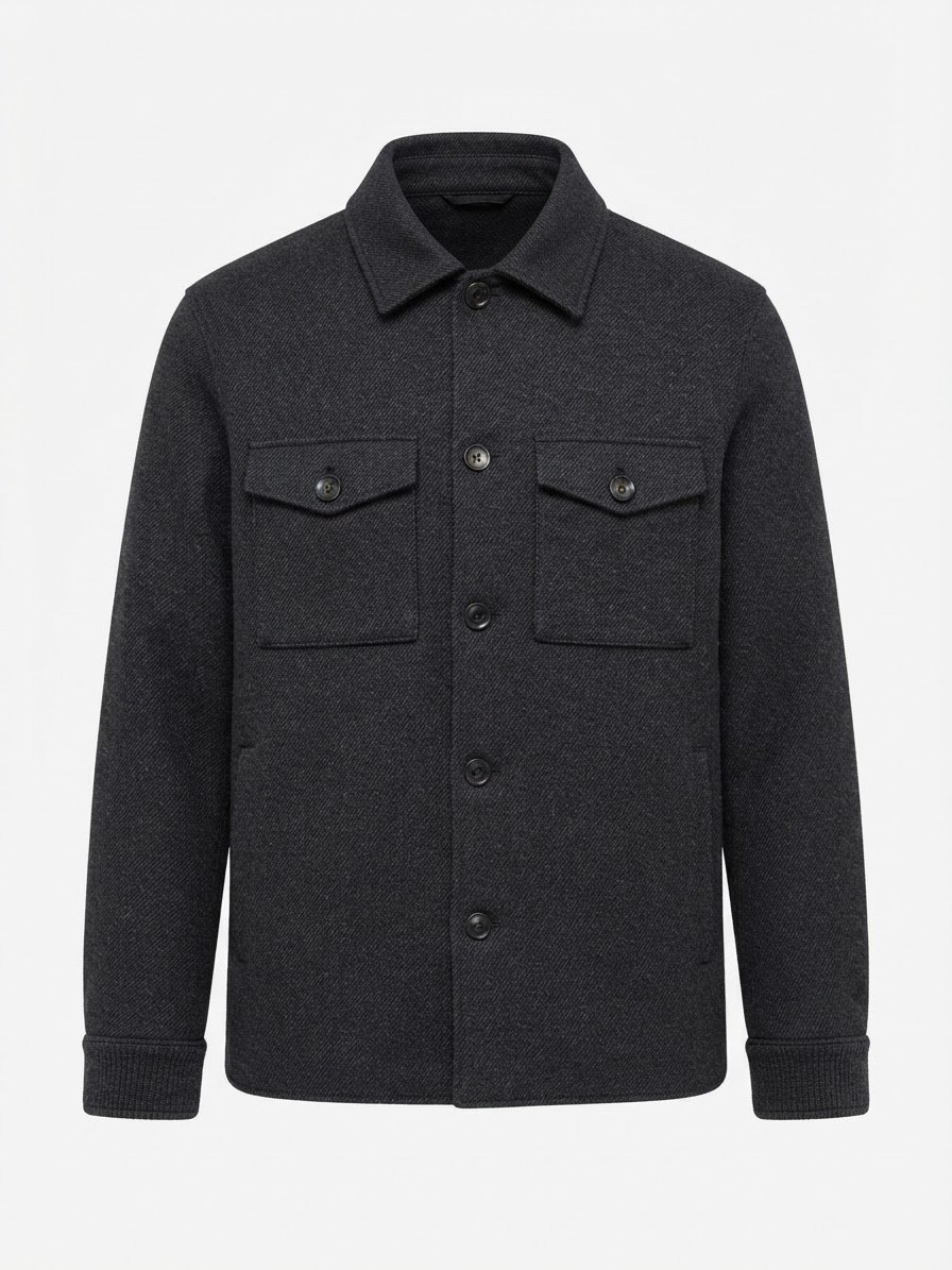 Loro Piana Men's Wool & Cashmere Overshirt Jacket