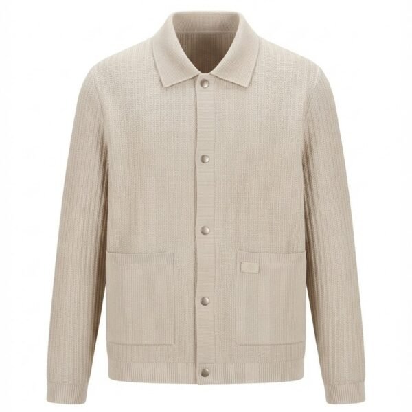 Loro Piana Men's Knit Button-Up Overshirt Jacket