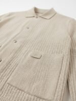 Loro Piana Men's Knit Button-Up Overshirt Jacket - Image 3